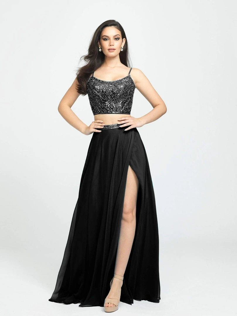 Madison James - 19-129 Beaded Bodice Chiffon A-Line Gown 3 Madison James - 19-129 Beaded Bodice Chiffon A-Line Gown