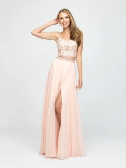 Madison James - 19-129 Beaded Bodice Chiffon A-Line Gown 9 Madison James - 19-129 Beaded Bodice Chiffon A-Line Gown