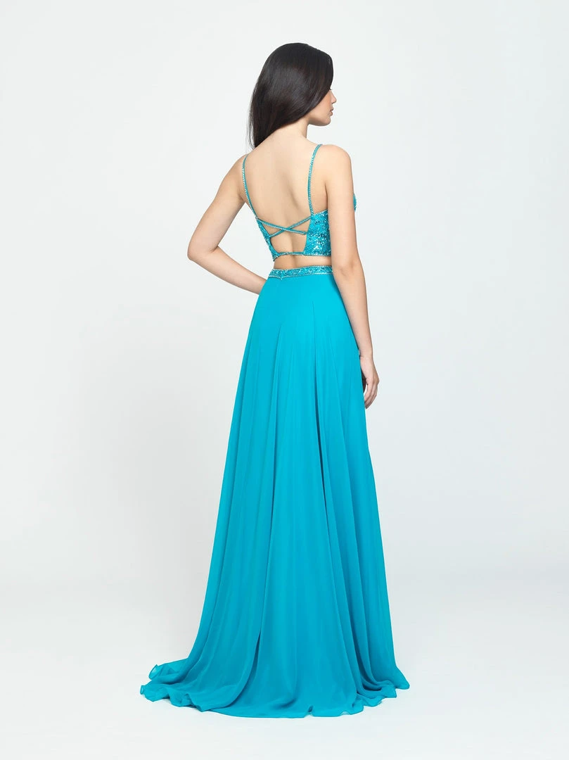 Madison James - 19-129 Beaded Bodice Chiffon A-Line Gown 8 Madison James - 19-129 Beaded Bodice Chiffon A-Line Gown