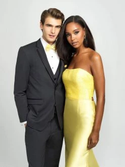 Madison James - 19-130 Strapless Beaded Bodice Mikado Gown