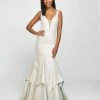 Formal Gowns Madison James - 19-132 Sparkle Net Deep V-neck Mermaid Dress 1 Formal Gowns Madison James - 19-132 Sparkle Net Deep V-neck Mermaid Dress