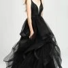 Formal Gowns Madison James - 19-138 Plunging V-Neck Ruffled Ballgown