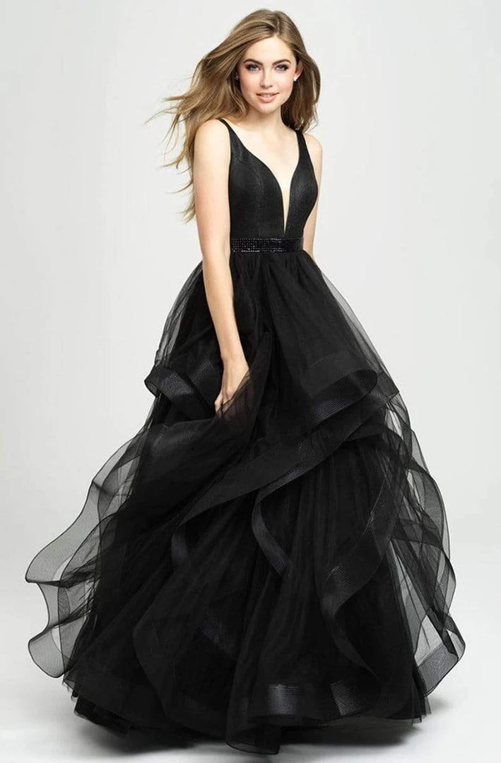 Formal Gowns Madison James - 19-138 Plunging V-Neck Ruffled Ballgown 3 Formal Gowns Madison James - 19-138 Plunging V-Neck Ruffled Ballgown
