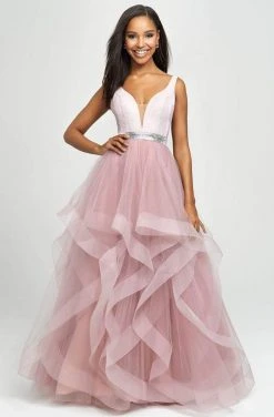 Formal Gowns Madison James - 19-138 Plunging V-Neck Ruffled Ballgown 11 Formal Gowns Madison James - 19-138 Plunging V-Neck Ruffled Ballgown