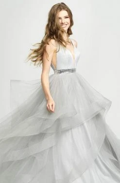 Formal Gowns Madison James - 19-138 Plunging V-Neck Ruffled Ballgown 13 Formal Gowns Madison James - 19-138 Plunging V-Neck Ruffled Ballgown