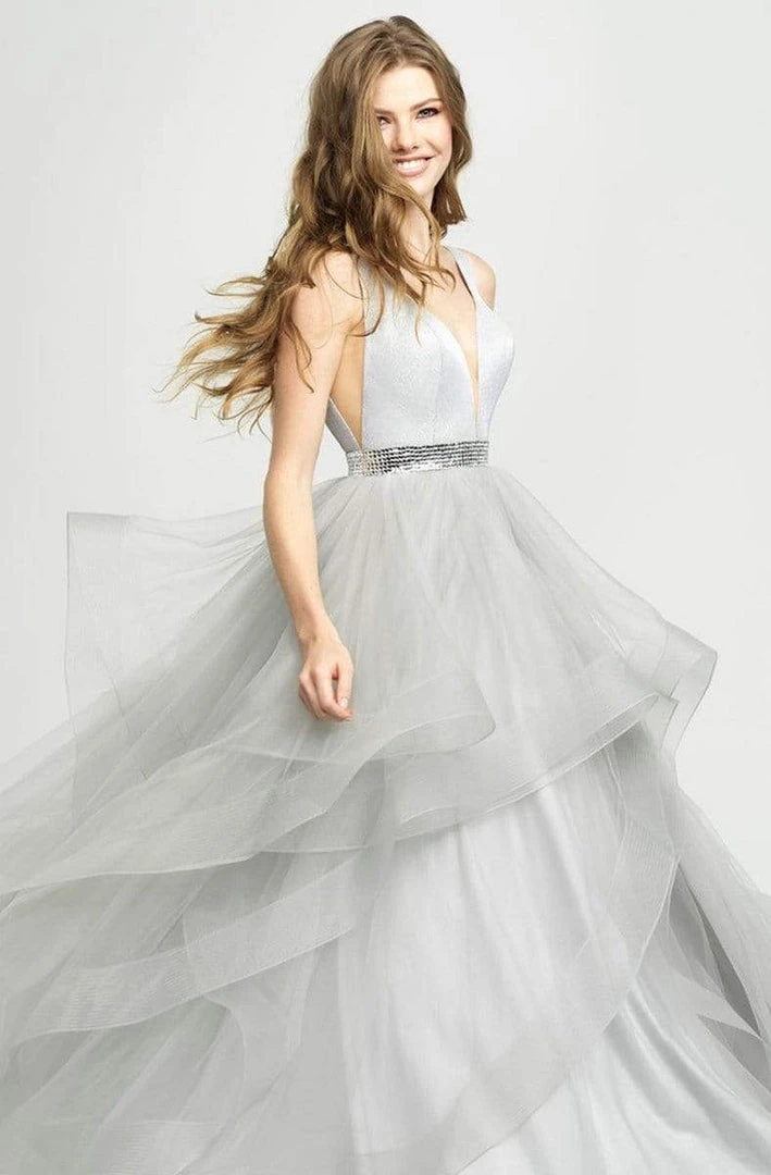 Formal Gowns Madison James - 19-138 Plunging V-Neck Ruffled Ballgown 7 Formal Gowns Madison James - 19-138 Plunging V-Neck Ruffled Ballgown
