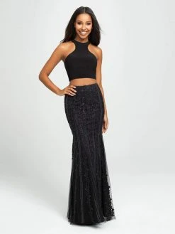 Formal Gowns Madison James - 19-141 Two Piece Halter Sheath Dress