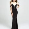 Formal Gowns Madison James - 19-146 Strappy Plunging Off-Shoulder Fringed Gown 2 Formal Gowns Madison James - 19-146 Strappy Plunging Off-Shoulder Fringed Gown