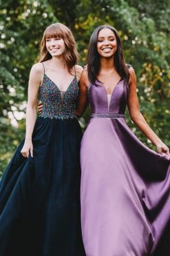 Formal Gowns Madison James - 19-149 Beaded Deep V-neck Tulle Ballgown 12 Formal Gowns Madison James - 19-149 Beaded Deep V-neck Tulle Ballgown