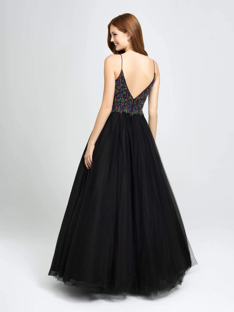 Formal Gowns Madison James - 19-149 Beaded Deep V-neck Tulle Ballgown 4 Formal Gowns Madison James - 19-149 Beaded Deep V-neck Tulle Ballgown