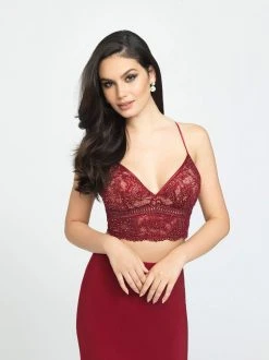 Madison James - 19-151 Two Piece Lace Jersey Trumpet Dress 9 Madison James - 19-151 Two Piece Lace Jersey Trumpet Dress