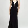 Madison James - 19-152 Illusion Plunging Sparkling Straps A-Line Gown Formal Gowns