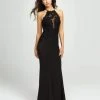 Madison James - 19-153 Strappy Embroidered Halter Dress Formal Gowns 1 Madison James - 19-153 Strappy Embroidered Halter Dress Formal Gowns