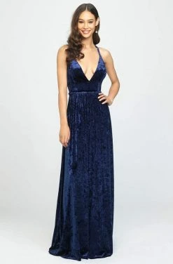 Madison James - 19-156 Plunging V-Neck A-Line Dress 11 Madison James - 19-156 Plunging V-Neck A-Line Dress