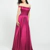 Formal Gowns Madison James - 19-161 Off Shoulder Satin Overskirt Gown