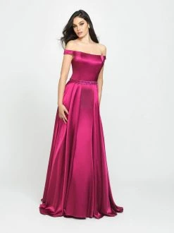 Formal Gowns Madison James - 19-161 Off Shoulder Satin Overskirt Gown