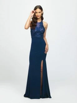 Madison James - 19-168 Beaded Embroidered Halter Evening Dress Formal Gowns 11 Madison James - 19-168 Beaded Embroidered Halter Evening Dress Formal Gowns