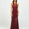 Madison James - 19-168 Beaded Embroidered Halter Evening Dress Formal Gowns