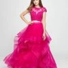 Madison James - 19-169 Two Piece Embroidered Ruffled Gown Formal Gowns 2 Madison James - 19-169 Two Piece Embroidered Ruffled Gown Formal Gowns