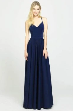 Madison James - 19-178 V-Neck Sleeveless Stretch Satin A-Line Gown