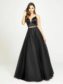 Madison James - 19-181 Two-Piece Plunging Sweetheart Tulle Gown Formal Gowns