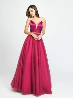 Madison James - 19-181 Two-Piece Plunging Sweetheart Tulle Gown Formal Gowns