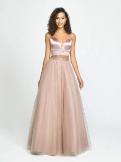 Madison James - 19-181 Two-Piece Plunging Sweetheart Tulle Gown Formal Gowns