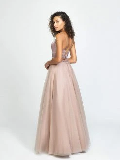 Madison James - 19-181 Two-Piece Plunging Sweetheart Tulle Gown Formal Gowns