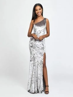 Formal Gowns Madison James - 19-192 One Shoulder Velvet Trumpet Dress