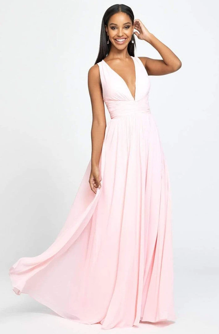 Madison James - 19-193 Plunging Neck Empire Waist Chiffon A-Line Gown 4 Madison James - 19-193 Plunging Neck Empire Waist Chiffon A-Line Gown