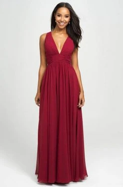 Madison James - 19-193 Plunging Neck Empire Waist Chiffon A-Line Gown 13 Madison James - 19-193 Plunging Neck Empire Waist Chiffon A-Line Gown