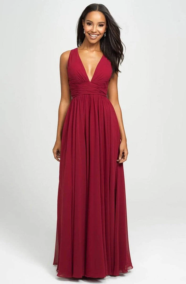 Madison James - 19-193 Plunging Neck Empire Waist Chiffon A-Line Gown 5 Madison James - 19-193 Plunging Neck Empire Waist Chiffon A-Line Gown
