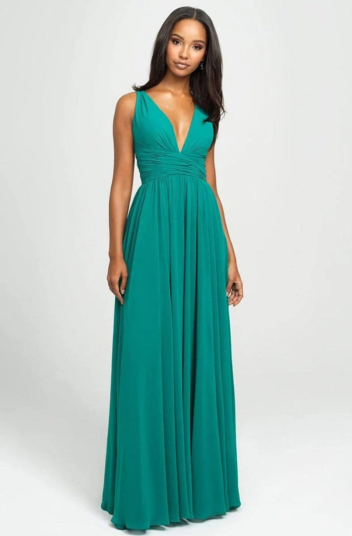 Madison James - 19-193 Plunging Neck Empire Waist Chiffon A-Line Gown 6 Madison James - 19-193 Plunging Neck Empire Waist Chiffon A-Line Gown