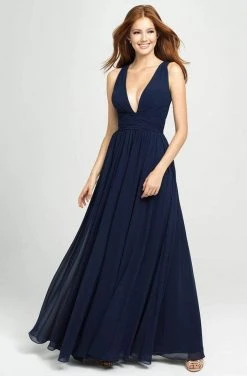 Madison James - 19-193 Plunging Neck Empire Waist Chiffon A-Line Gown 17 Madison James - 19-193 Plunging Neck Empire Waist Chiffon A-Line Gown