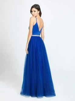 Madison James - 19-196 Halter Tulle And Satin A-line Dress Formal Gowns 10 Madison James - 19-196 Halter Tulle And Satin A-line Dress Formal Gowns