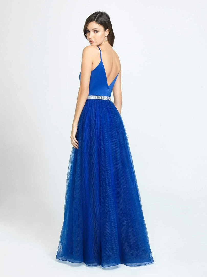 Madison James - 19-196 Halter Tulle And Satin A-line Dress Formal Gowns 6 Madison James - 19-196 Halter Tulle And Satin A-line Dress Formal Gowns