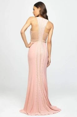 Formal Gowns Madison James - 19-197 Beaded Jersey Halter Trumpet Dress
