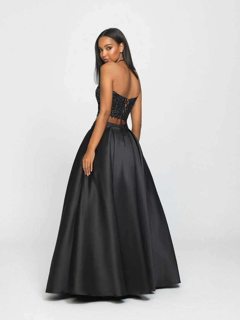 Madison James - 19-198 Two Piece Lace Mikado A-line Dress Formal Gowns 4 Madison James - 19-198 Two Piece Lace Mikado A-line Dress Formal Gowns