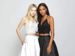 Madison James - 19-198 Two Piece Lace Mikado A-line Dress Formal Gowns 12 Madison James - 19-198 Two Piece Lace Mikado A-line Dress Formal Gowns