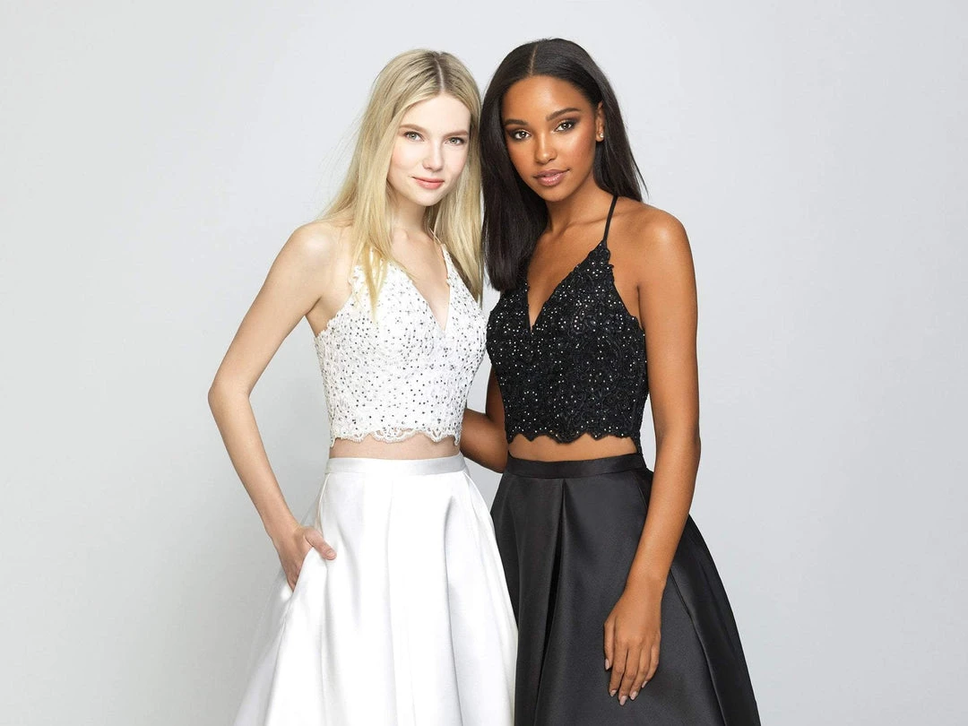 Madison James - 19-198 Two Piece Lace Mikado A-line Dress Formal Gowns 7 Madison James - 19-198 Two Piece Lace Mikado A-line Dress Formal Gowns