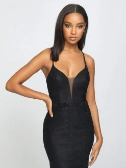 Formal Gowns Madison James - 19-199 Lace Deep V-neck Trumpet Dress 8 Formal Gowns Madison James - 19-199 Lace Deep V-neck Trumpet Dress