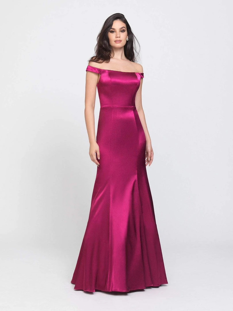 Madison James - 19-200 Off-Shoulder Satin Back Crepe Trumpet Dress 3 Madison James - 19-200 Off-Shoulder Satin Back Crepe Trumpet Dress