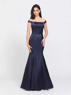 Madison James - 19-200 Off-Shoulder Satin Back Crepe Trumpet Dress 9 Madison James - 19-200 Off-Shoulder Satin Back Crepe Trumpet Dress