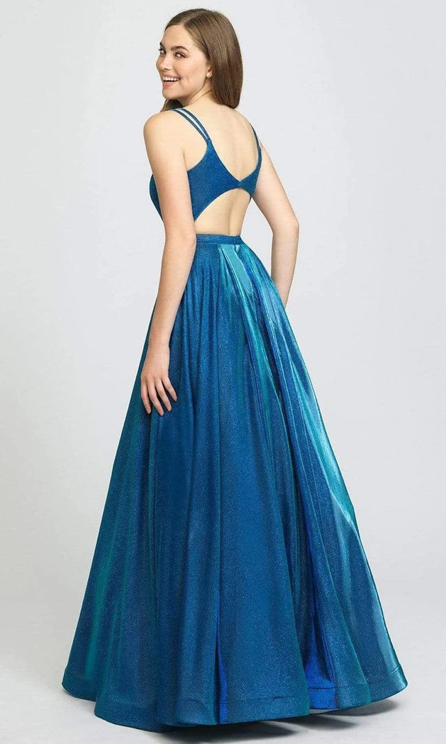 Madison James - 19-209 Scoop Neck Glitter Knit A-line Dress Formal Gowns 4 Madison James - 19-209 Scoop Neck Glitter Knit A-line Dress Formal Gowns