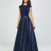 Madison James - 19-250M Satin Jewel Glitter Tulle A-line Dress Formal Gowns 1 Madison James - 19-250M Satin Jewel Glitter Tulle A-line Dress Formal Gowns