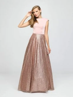 Madison James - 19-250M Satin Jewel Glitter Tulle A-line Dress Formal Gowns 7 Madison James - 19-250M Satin Jewel Glitter Tulle A-line Dress Formal Gowns