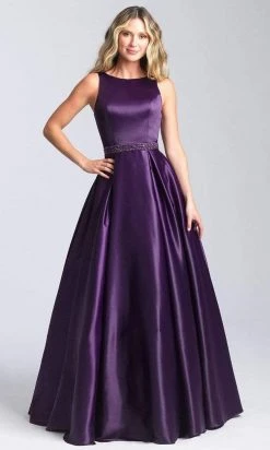 Madison James - 20-305 Bateau Open Back Pleated Ballgown Formal Gowns 9 Madison James - 20-305 Bateau Open Back Pleated Ballgown Formal Gowns