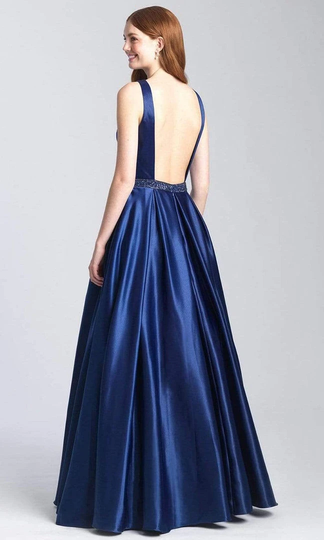 Madison James - 20-305 Bateau Open Back Pleated Ballgown Formal Gowns 5 Madison James - 20-305 Bateau Open Back Pleated Ballgown Formal Gowns