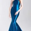 Madison James - 20-308 Halter Neck Open Back Mermaid Evening Gown