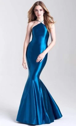 Madison James - 20-308 Halter Neck Open Back Mermaid Evening Gown